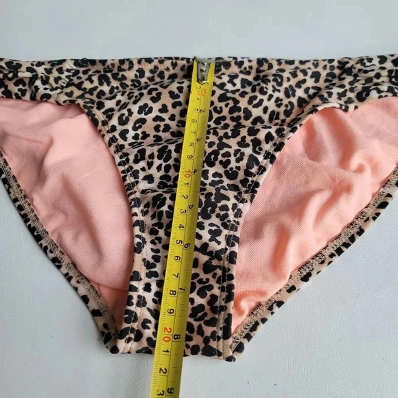 Candies Swim Bikini Bottom Size Large Juniors Swimwear Tan Brown Cheetah Print - Picture 2 of 8